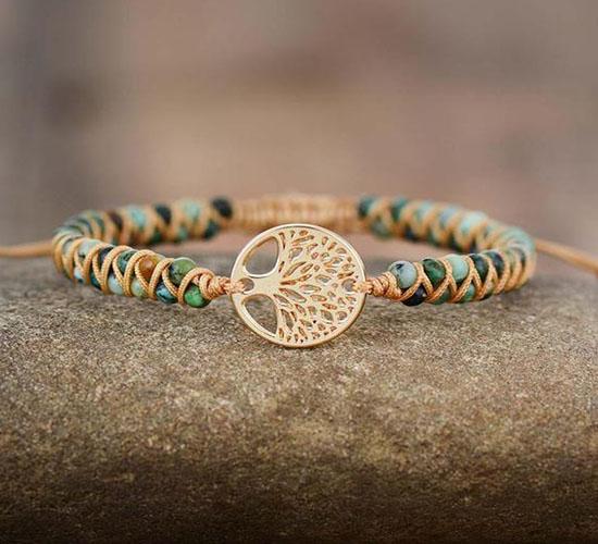 AFRICAN TURQUOISE TREE OF LIFE ARMBAND