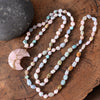 Load image into Gallery viewer, PEACEFUL CRESCENT MOON MORGANITE QUARTZ NECKLACE