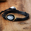 Load image into Gallery viewer, BLACK AURA CORD ONYX BRACELET