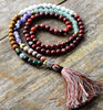 Load image into Gallery viewer, SERENE PRESENCE 7 CHAKRA JASPER &amp; AGATE NECKLACE