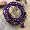 Load image into Gallery viewer, LILAC HEART AMETHYST MALA NECKLACE/BRACELET