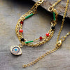 Load image into Gallery viewer, GOOD AURA EVIL EYE BOHO GOLDEN NECKLACE