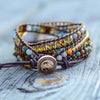 Load image into Gallery viewer, MOONLIGHT AGATE 5-LAYER WRAP BRACELET
