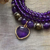 Load image into Gallery viewer, LILAC HEART AMETHYST MALA NECKLACE/BRACELET