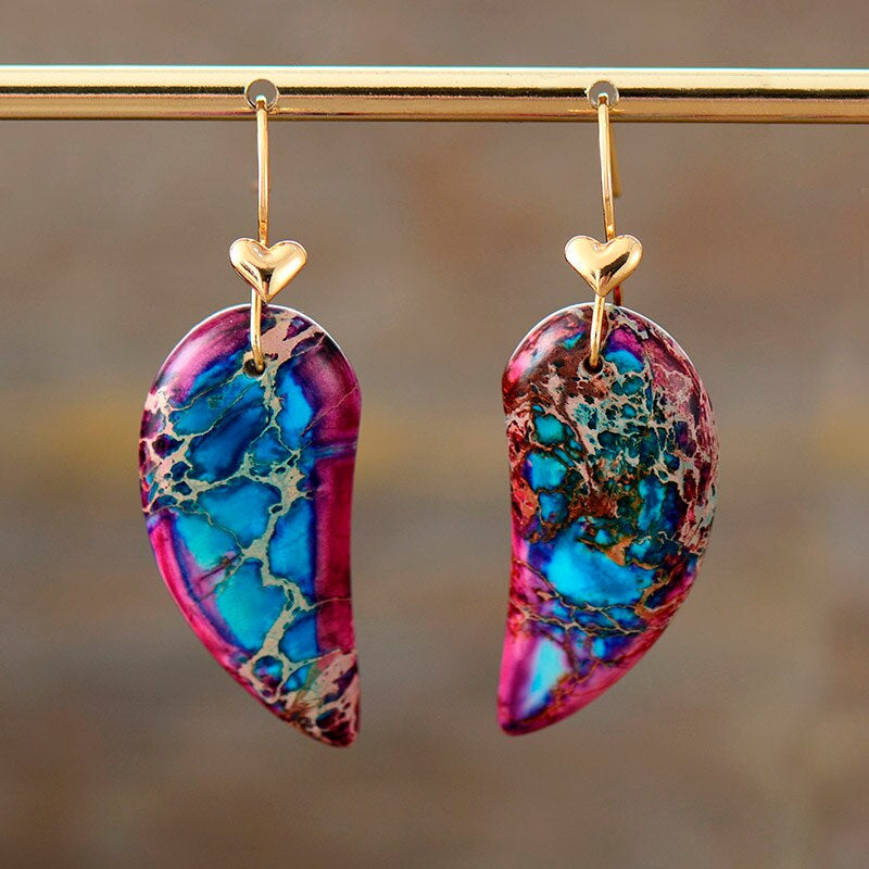 HEARTFELT SEA SEDIMENT JASPER EARRINGS