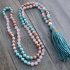 Load image into Gallery viewer, DELICATE TURQUOISE MEDITATION MALA NECKLACE