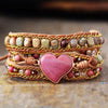 Load image into Gallery viewer, “CRAZY IN LOVE” RHODONITE WRAP BRACELET