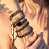 Load image into Gallery viewer, DARK QUEEN ONYX LEATHER BRACELET
