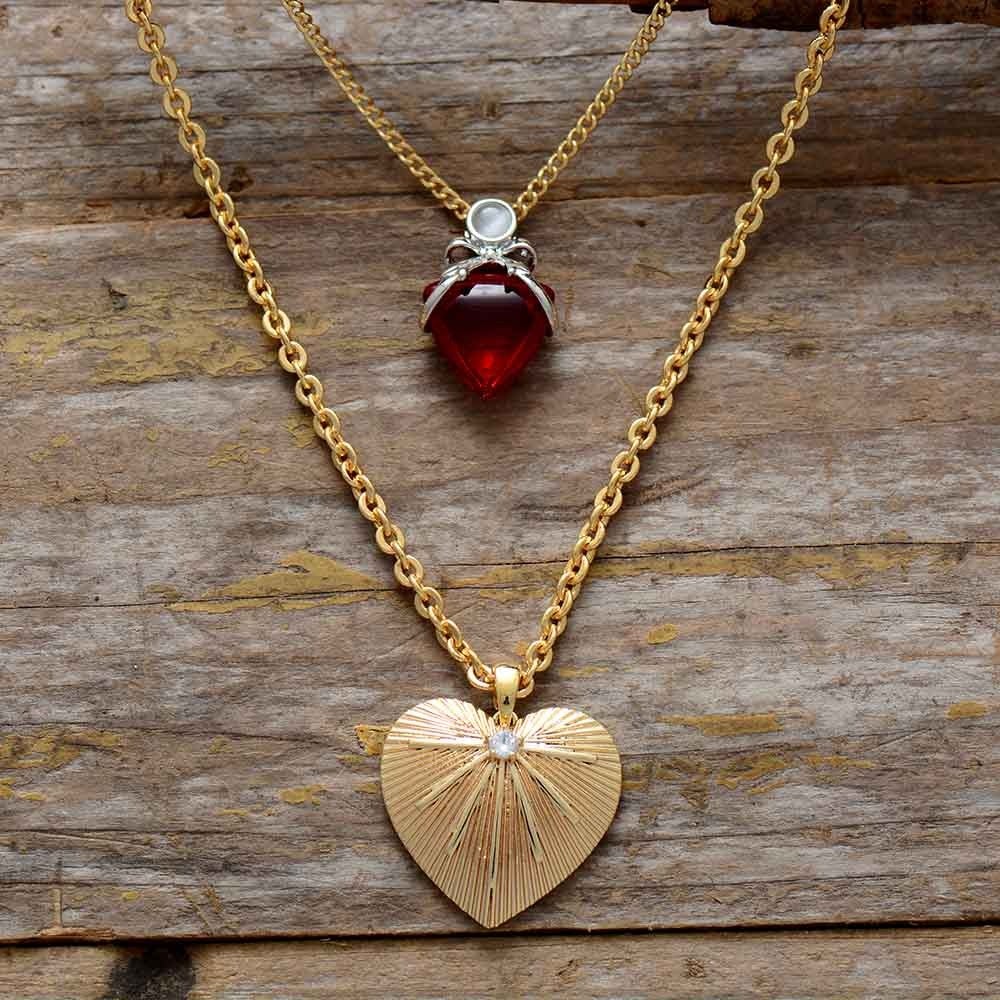 ETERNAL LOVE HEART SHAPED PENDANT NECKLACE