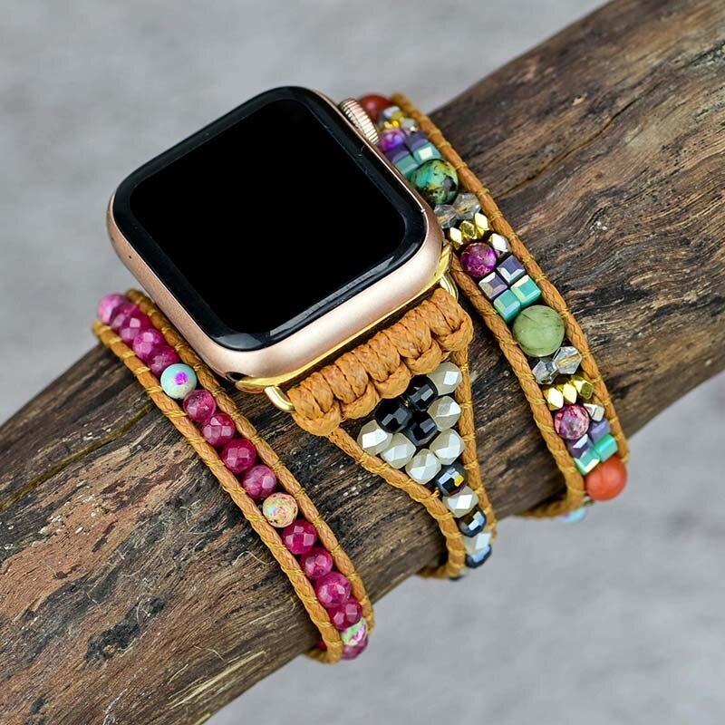 “A SPRINKLE OF COLORS” GEMSTONE APPLE WATCH STRAP