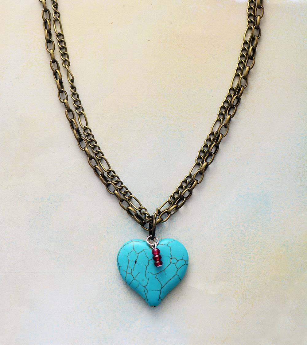 HEART OF THE OCEAN TURQUOISE NECKLACE