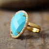 TEARDROP TURQUOISE COCKTAIL RING