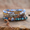 Load image into Gallery viewer, CONCH SHELL LABRADORITE WRAP BRACELET