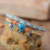 Load image into Gallery viewer, PROTECTIVE EYE TURQUOISE WRAP BRACELET