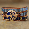 Load image into Gallery viewer, TREE OF LIFE LAPIS WRAP BRACELET