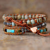 Load image into Gallery viewer, SQUARE BEADS TURQUOISE JASPER WRAP BRACELET