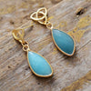 Load image into Gallery viewer, CLASSY STUNNER AMAZONITE WATER DROP EARRINGS