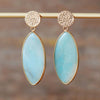 Load image into Gallery viewer, WINTERY GRACE AMAZONITE LEAF EARRINGS